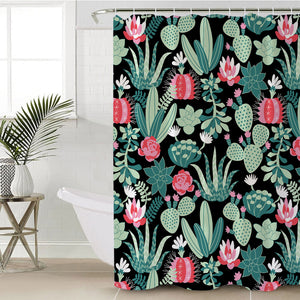 Cute Cactus Flowers SWYL5458 Shower Curtain