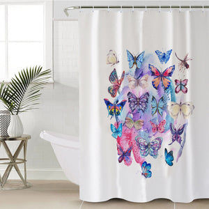 Pink & Purple Butterflies SWYL5466 Shower Curtain