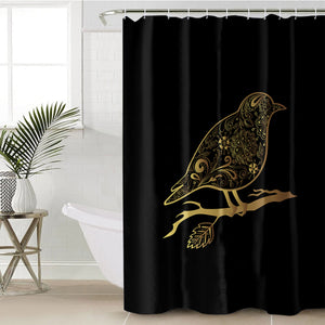 Golden Mandala Sunbird SWYL5472 Shower Curtain