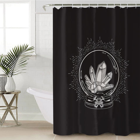 Image of B&W Diamond Old School Draw SWYL5473 Shower Curtain