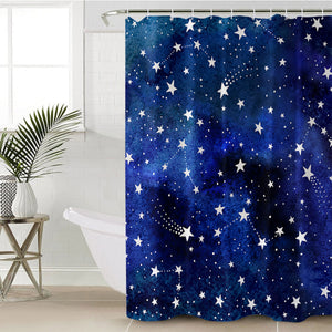 Blue Tint Galaxy Stars SWYL5474 Shower Curtain
