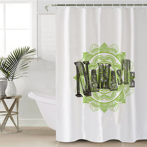 Namaste Volt Mandala White Theme SWYL5494 Shower Curtain