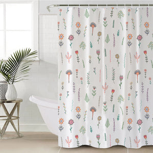 Vintage Flowers White Theme SWYL5610 Shower Curtain