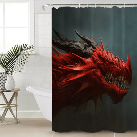 Image of Big Angry Bred Dragon SWYL5616 Shower Curtain