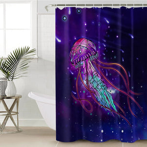 Galaxy Jellyfish SWYL5625 Shower Curtain