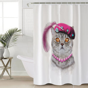 Female Artist Cat SWYL5627 Shower Curtain