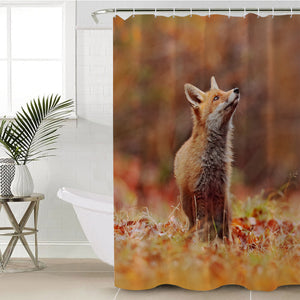 Real Little Fox In The Forest SWYL6107 Shower Curtain