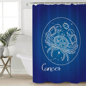 Cancer Sign Blue Theme SWYL6109 Shower Curtain