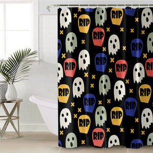 RIP Cute Ghost Colorful Collection SWYL6200 Shower Curtain