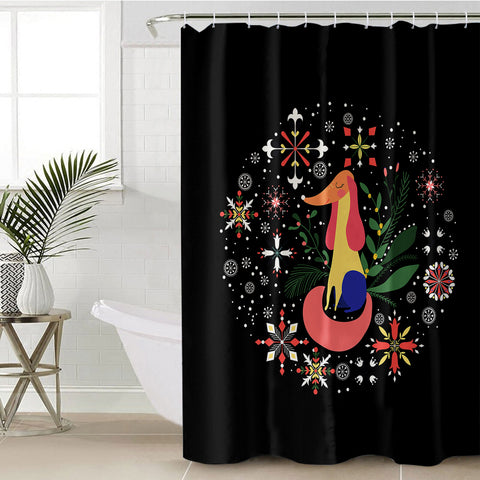 Image of Snowflakes Royal Dog SWYL6202 Shower Curtain
