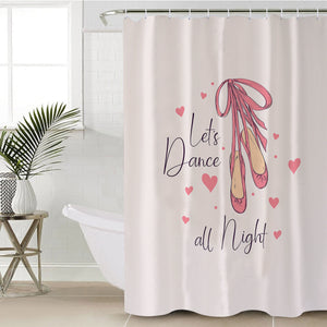 Let's Dance All Night SWYL6216 Shower Curtain