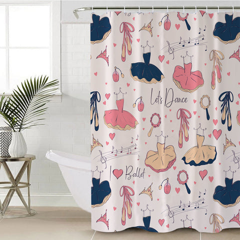Image of Beautiful Ballet Dress Collection SWYL6217 Shower Curtain