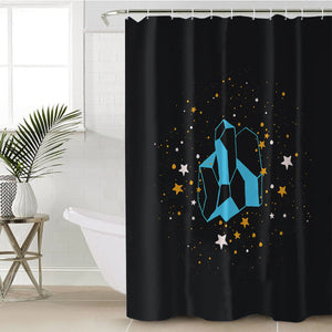 Blue Diamond Galaxy Theme SWYL6221 Shower Curtain
