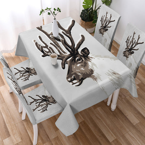 Image of White Deer SWZB3298 Tablecloth