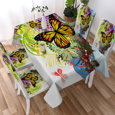 Image of Colorful Butterfly SWZB3311 Tablecloth