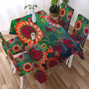 Hot Color Flowers SWZB3316 Tablecloth