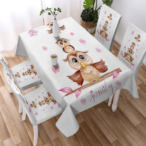 Image of Owl Family SWZB3325 Tablecloth