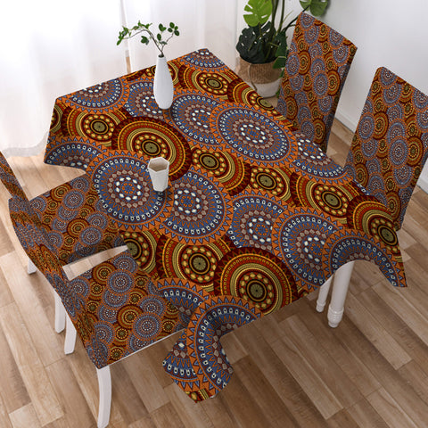 Image of Round Aztec SWZB3342 Tablecloth