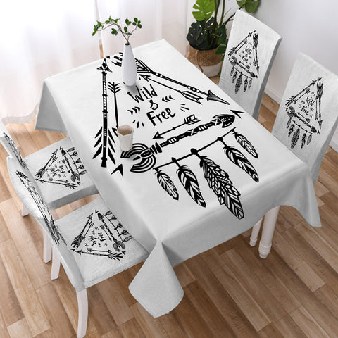 Image of Wild & Free - Triangle Arrow Dreamcatcher SWZB3354 Tablecloth