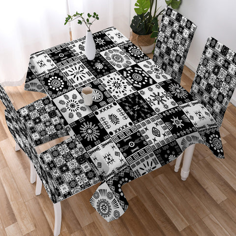 Image of Aztec Checkerboard SWZB3361 Tablecloth