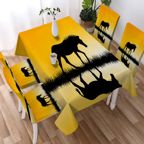 Image of Reflect Horse on River SWZB3365 Tablecloth