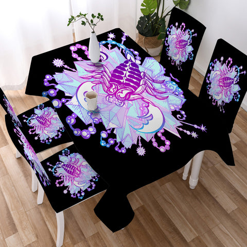 Image of Purple & Pink Gradient Scorpion  SWZB3372 Tablecloth