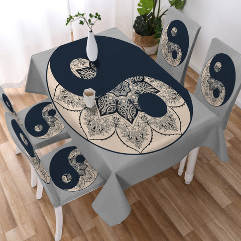 Image of Yinyang Flower Aztec SWZB3390 Tablecloth