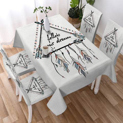Image of Follow Your Dream Triangle Dreamcatcher SWZB3462 Tablecloth