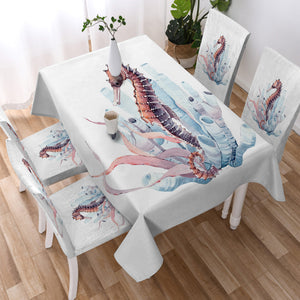 Pink Hippocampus SWZB3464 Tablecloth