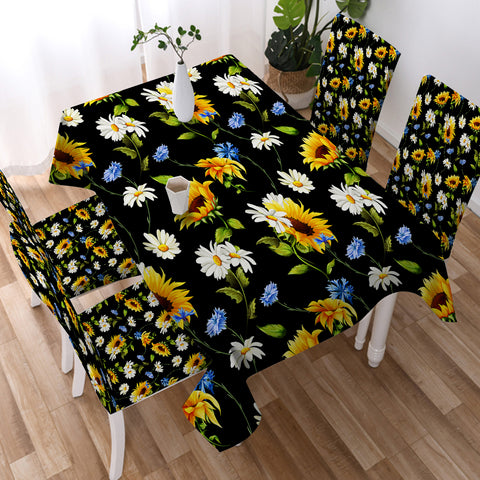 Image of Sunflower & Daisy SWZB3467 Tablecloth