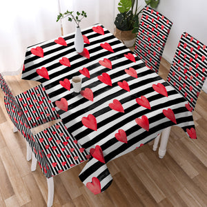 Stripe Heart SWZB3468 Tablecloth