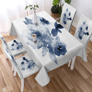 Dark Blue Flower SWZB3469 Tablecloth
