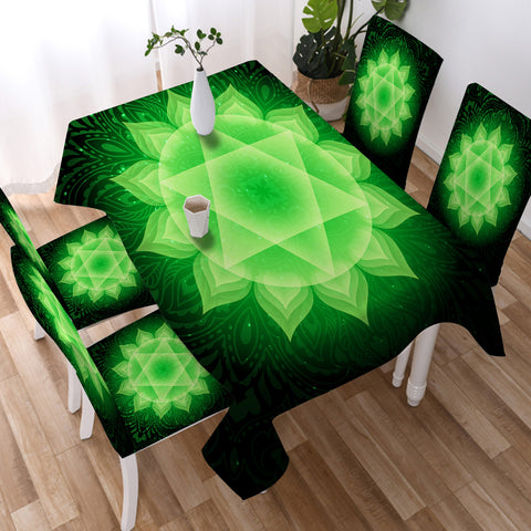Image of Neon Lotus Mandala SWZB3476 Tablecloth