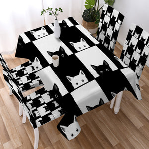 Cats & Hearts Monogram SWZB3488 Tablecloth