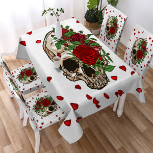 Floral Skull SWZB3587 Waterproof Tablecloth