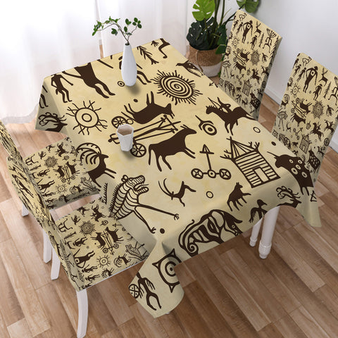 Image of Country Animal Sketch SWZB3592 Waterproof Tablecloth