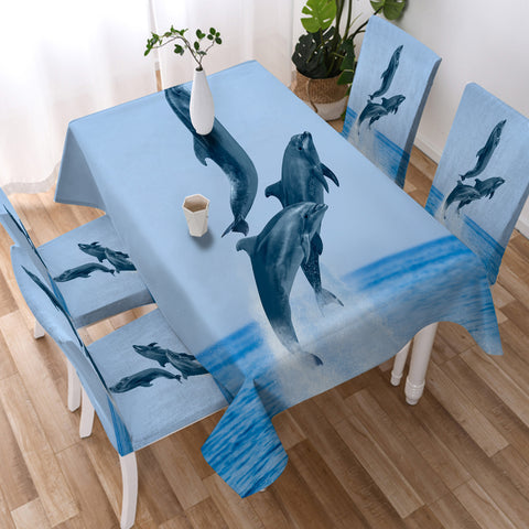 Image of Three Jumping Dolphin SWZB3600 Waterproof Tablecloth