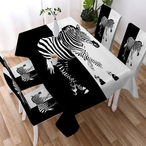 Image of B&W Zebra SWZB3648 Tablecloth