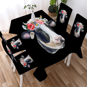 Floral Dairy Cattle SWZB3663 Tablecloth