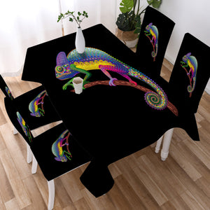 Colorful Aztec Chameleon SWZB3665 Tablecloth