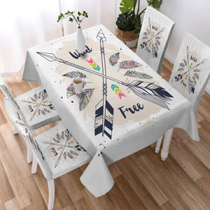 Wild & Free Pink Feather & Arrows SWZB3670 Tablecloth