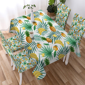 Tropical Pineapple & Bananas  SWZB3677 Waterproof Tablecloth