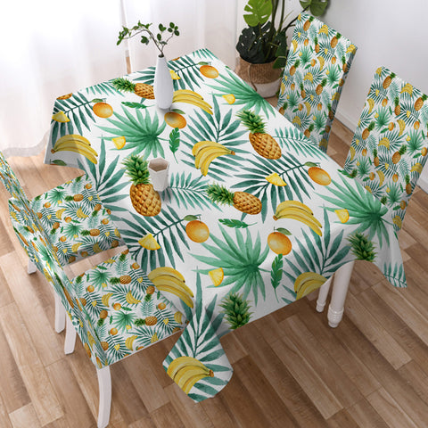 Image of Tropical Pineapple & Bananas  SWZB3677 Waterproof Tablecloth