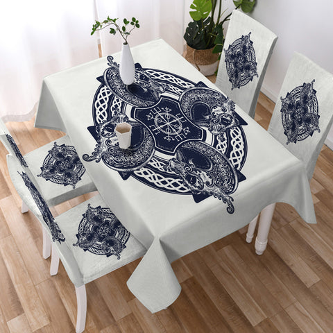 Image of Navy Ancient Mandala SWZB3683 Waterproof Tablecloth
