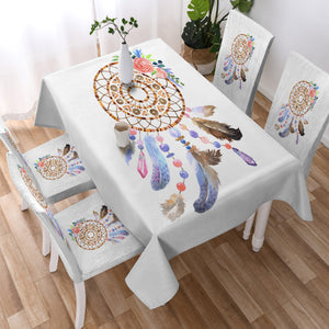 Pastel Floral Dreamcatcher  SWZB3701 Waterproof Tablecloth