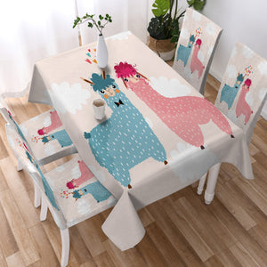 Cute In-Love Alpaca SWZB3740 Waterproof Tablecloth