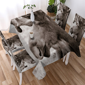 Old Reindeer Head SWZB3743 Waterproof Tablecloth