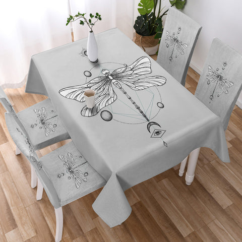 Image of Sun-Moon Butterfly Sketch Line SWZB3752 Waterproof Tablecloth