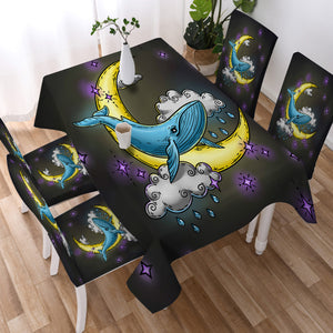 Night Cloud Whale SWZB3754 Waterproof Tablecloth