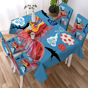 Asian Dragon Head Japanese Art SWZB3755 Waterproof Tablecloth